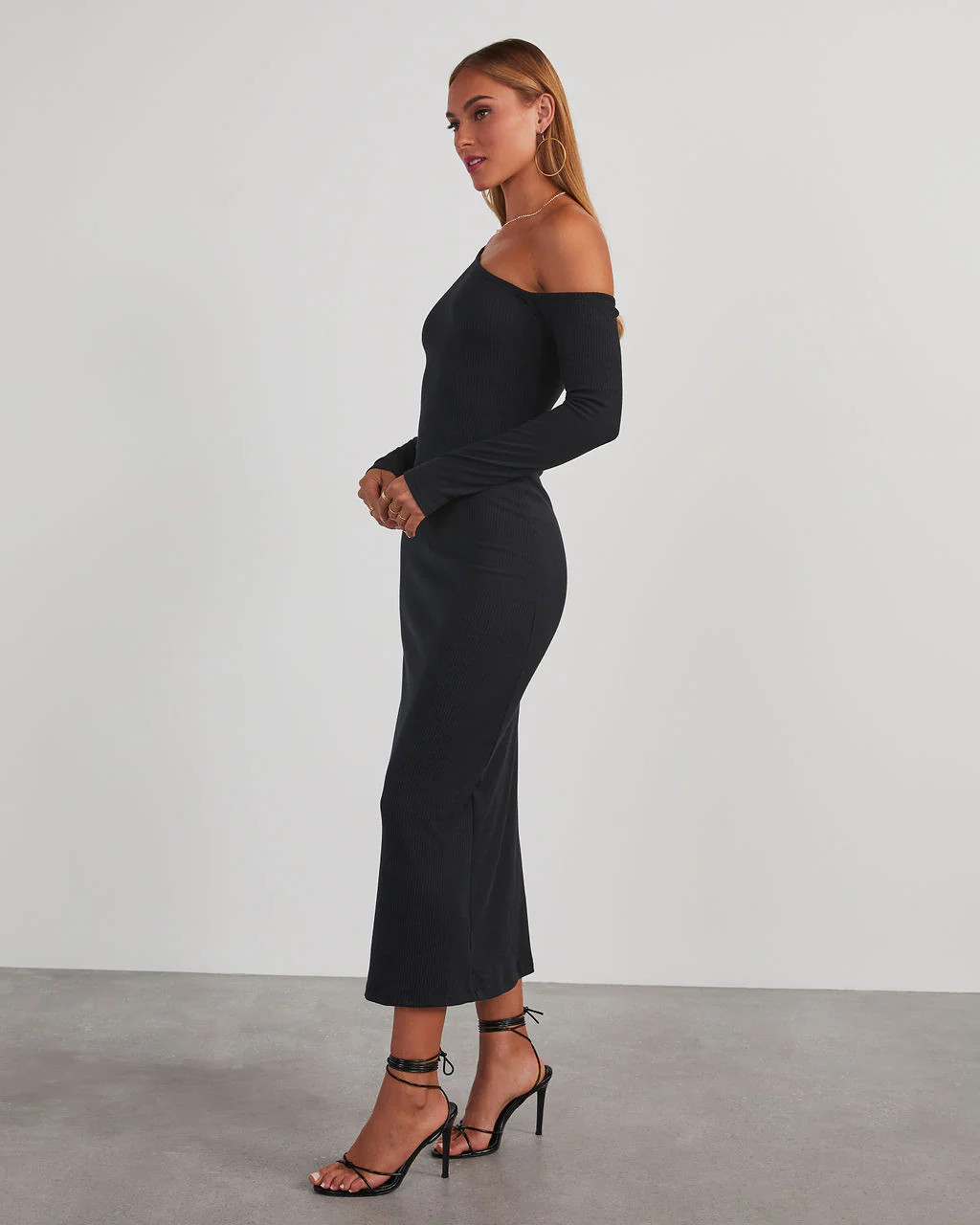 Regina Cutout One Shoulder Knit Midi Dress | VICI