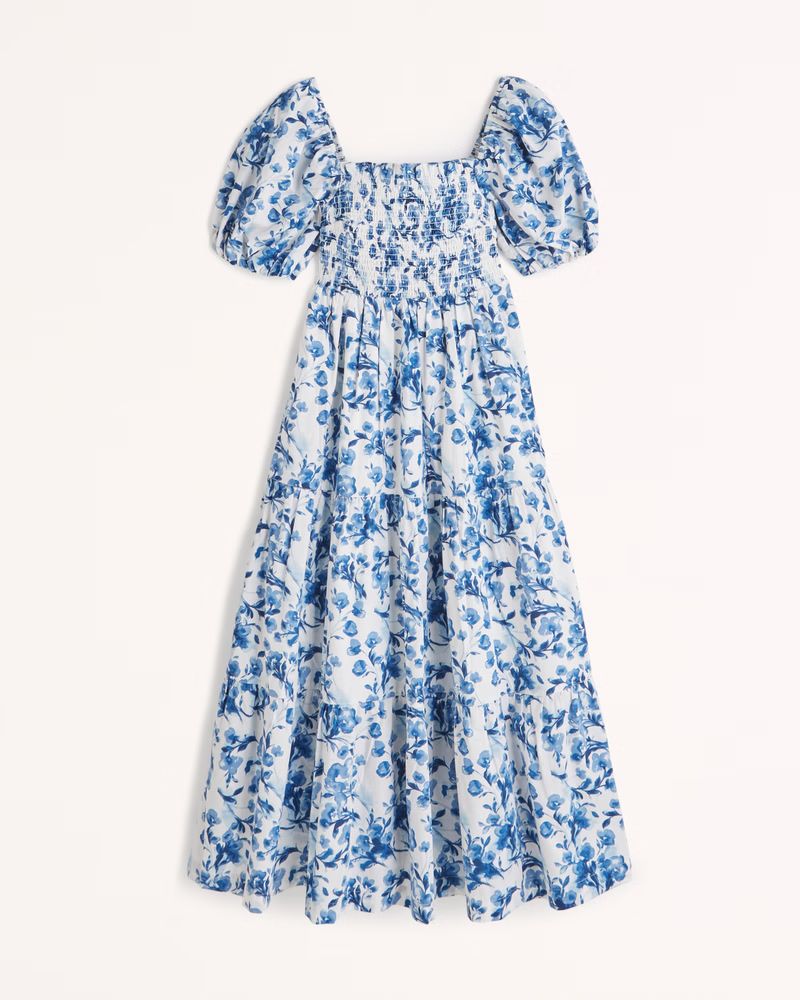 Exchange Color / Size
		
		
				
			


  
						Smocked Bodice Poplin Midi Dress | Abercrombie & Fitch (US)