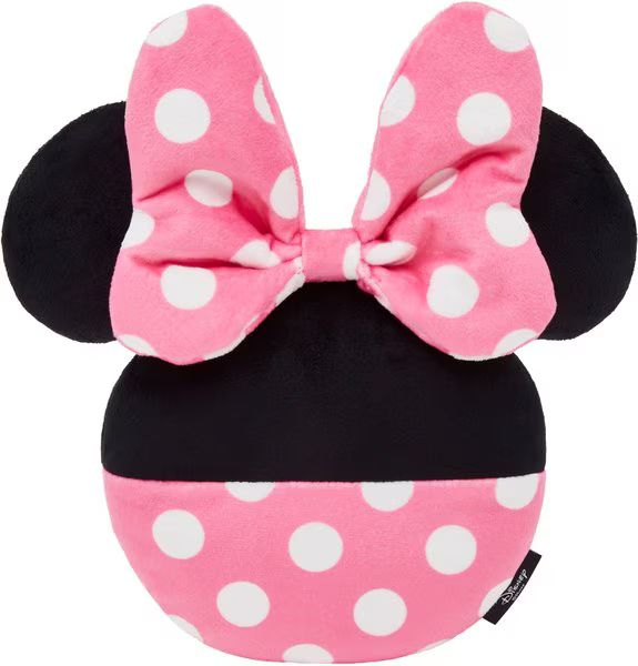 DISNEY Minnie Mouse Bow Round Plush Squeaky Dog Toy - Chewy.com | Chewy.com