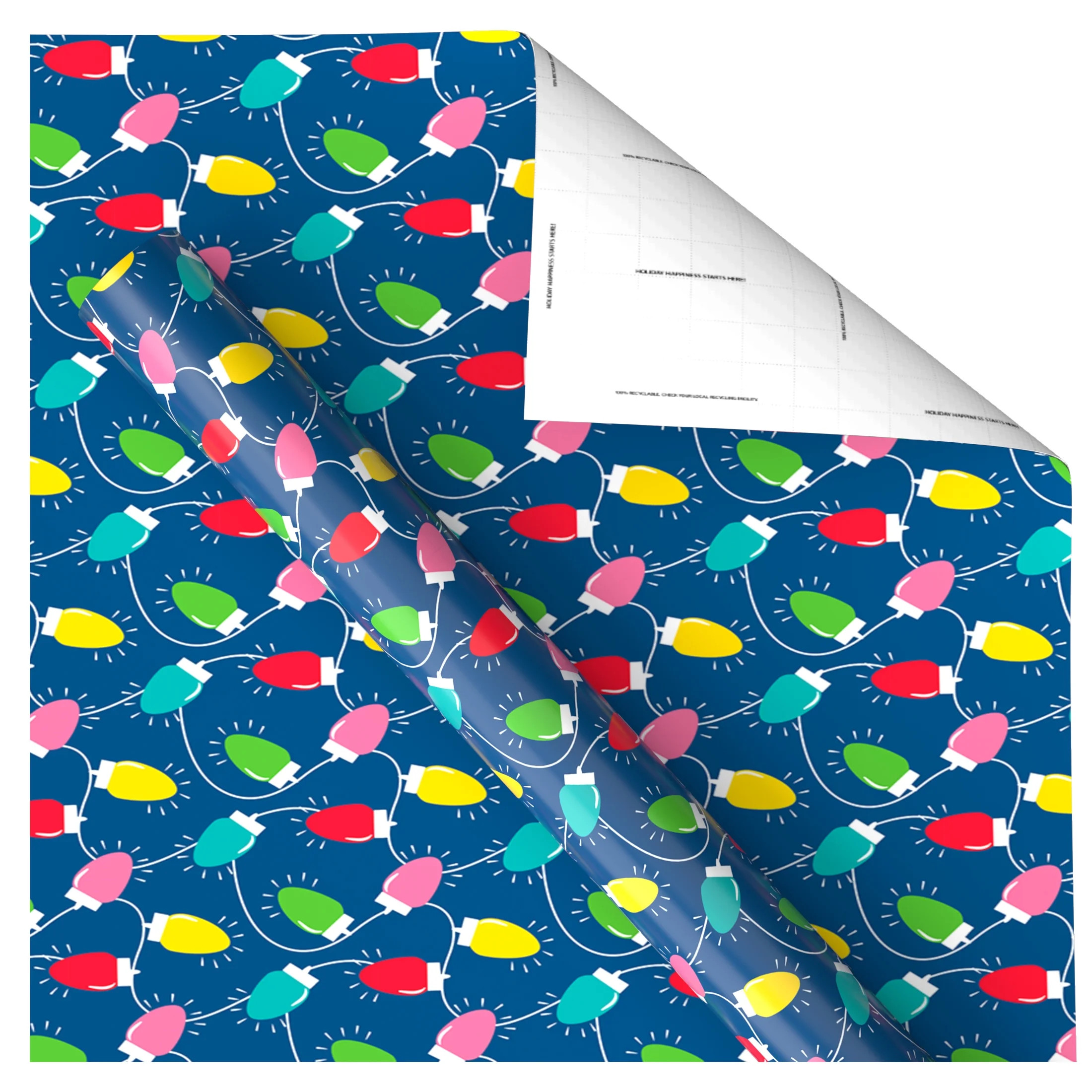 Multicolor Christmas String Lights Wrapping Paper, 30 sq ft, by Holiday Time | Walmart (US)