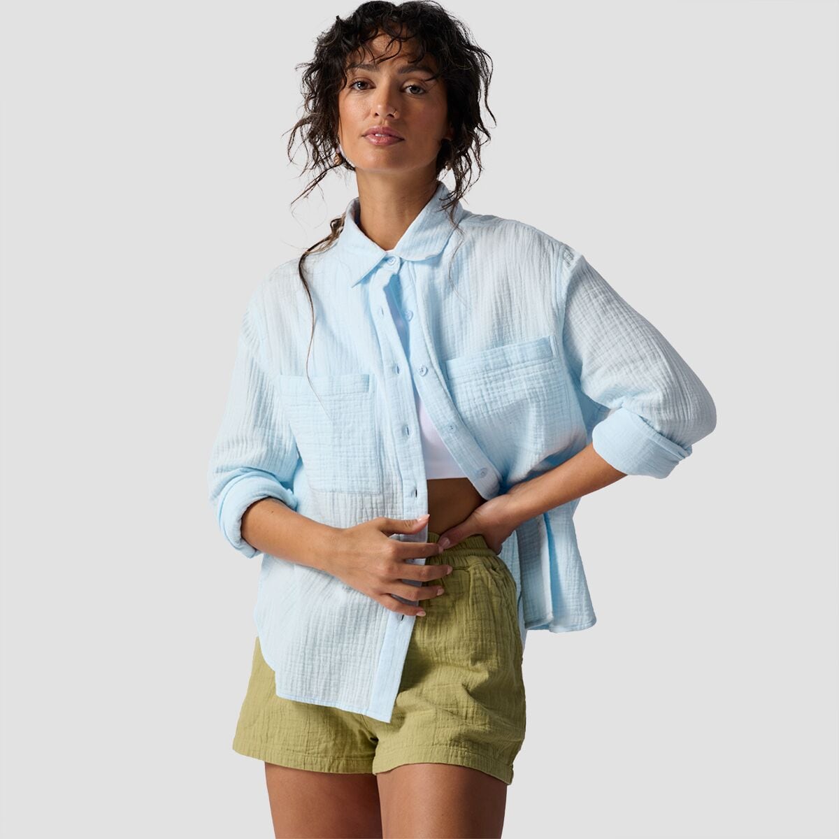 Backcountry Cotton Gauze Long-Sleeve Button-Down - Women's - Clothing | Backcountry