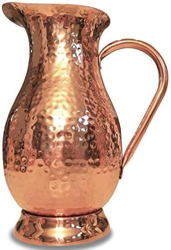 Pure Copper Pitcher - 70 fl oz Capacity - Hammered Copper Water Jug for Drinking - No Inner Liner... | Amazon (US)