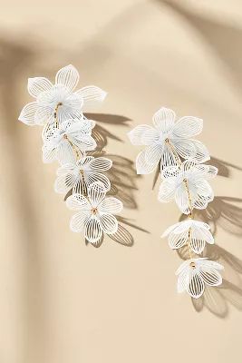 Sunset Painted Floral Drop Earrings | Anthropologie (US)