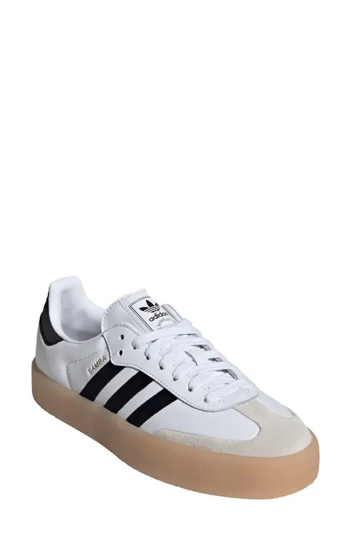 adidas Sambae Sneaker in White/White/Core Black at Nordstrom, Size 7.5 | Nordstrom