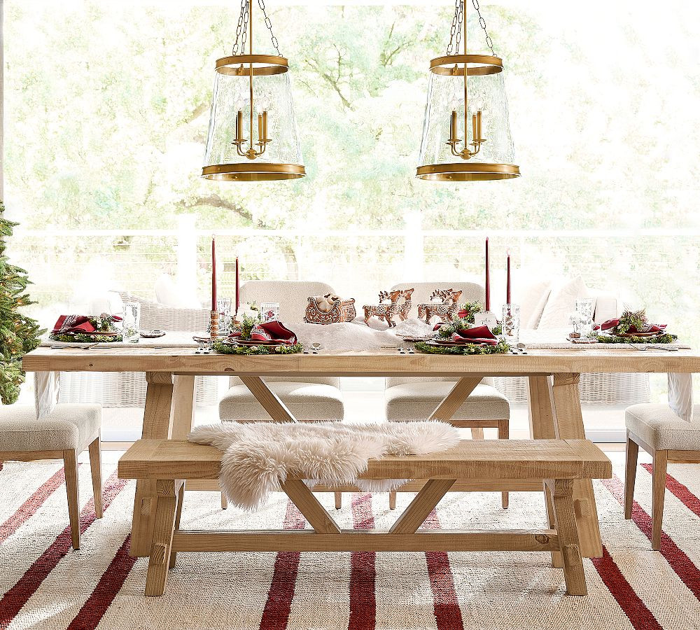 Farmhouse Trestle Extendable Dining Table | Pottery Barn (US)