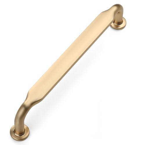 KNOKLOCK 10 Pack 5 Inch(128mm) Kitchen Cabinet Handles Brushed Brass Cabinet Pulls Gold Kitchen Cabinet Hardware Drawer Pulls for Cupboard | Amazon (US)