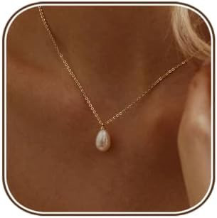 Gold Pearl Necklaces for Women,Dainty Gold Pendant Necklaces Pearl Jewelry | Amazon (US)