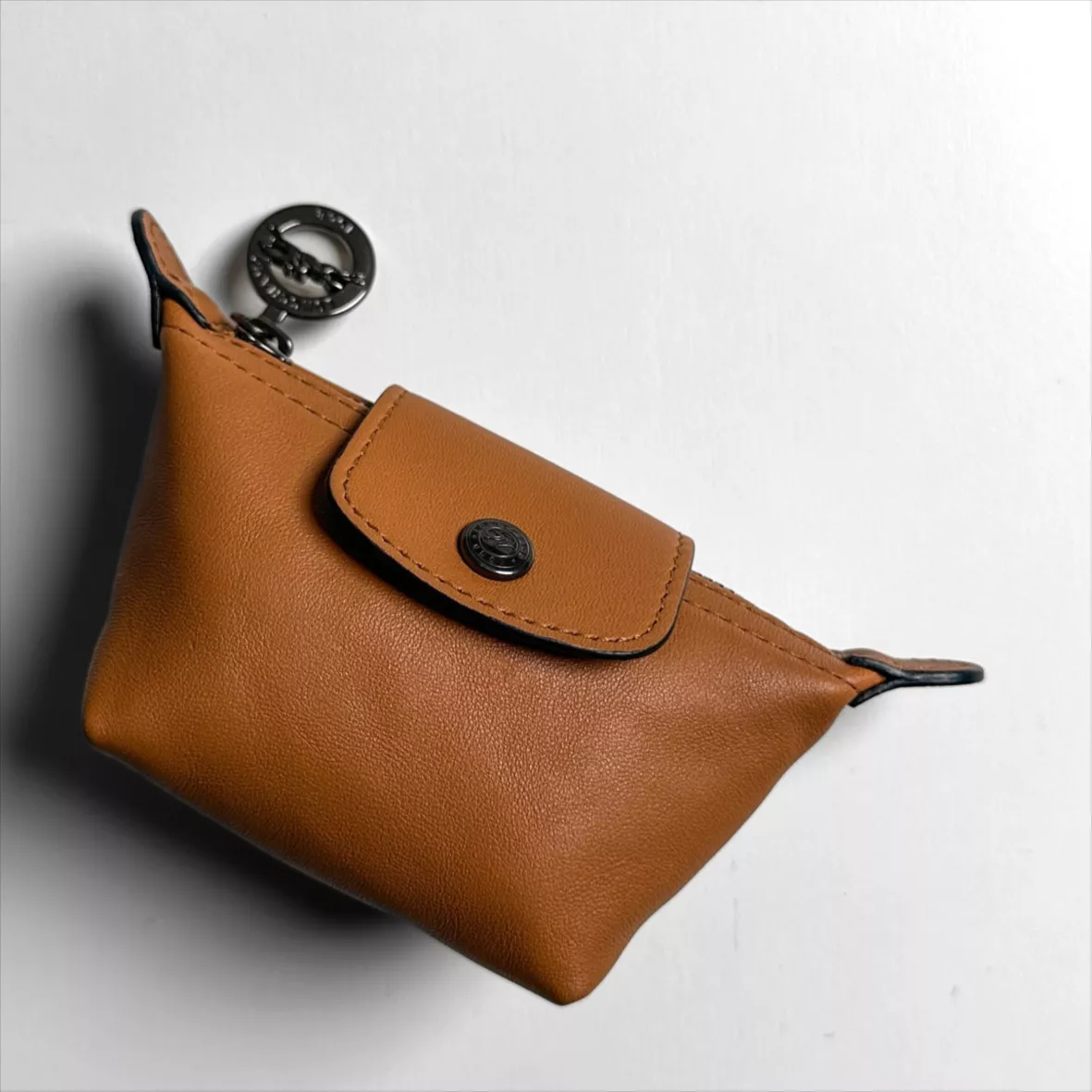 Longchamp Le Pliage Cuir Coin Purse with Key Ring - ShopStyle