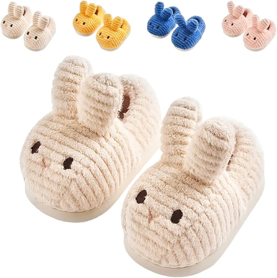 Toddler House Slippers Girls Boys Cute Bunny Slippers Fuzzy Rabbit Slippers Plush Warm Soft Slipp... | Amazon (US)