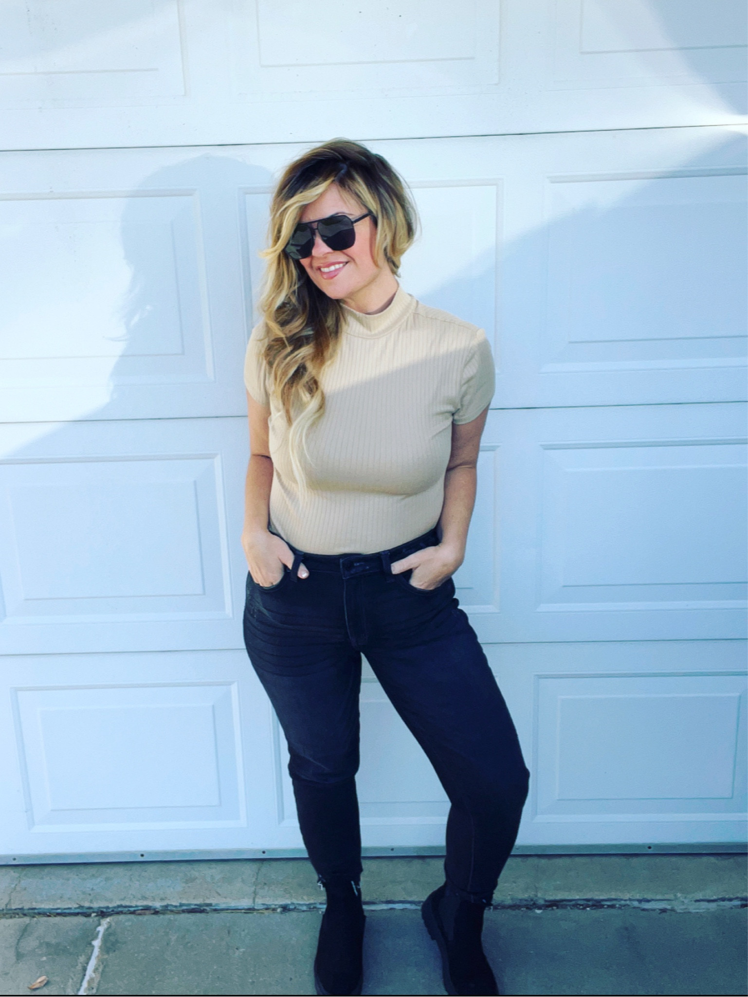 Black jeans from Amazon.

I love the Kan Cans because they are very consistent fitting to order online. I’m 5’3 145 and There are a 29 

I love mock neck tops so stylish at every price point. Matte black shades. 

The Chelsea boot is #1 on the blog. These are from Amazon. Black jeans for fall outfit ideas. 

#size8 #womensbottoms #Pinterest 