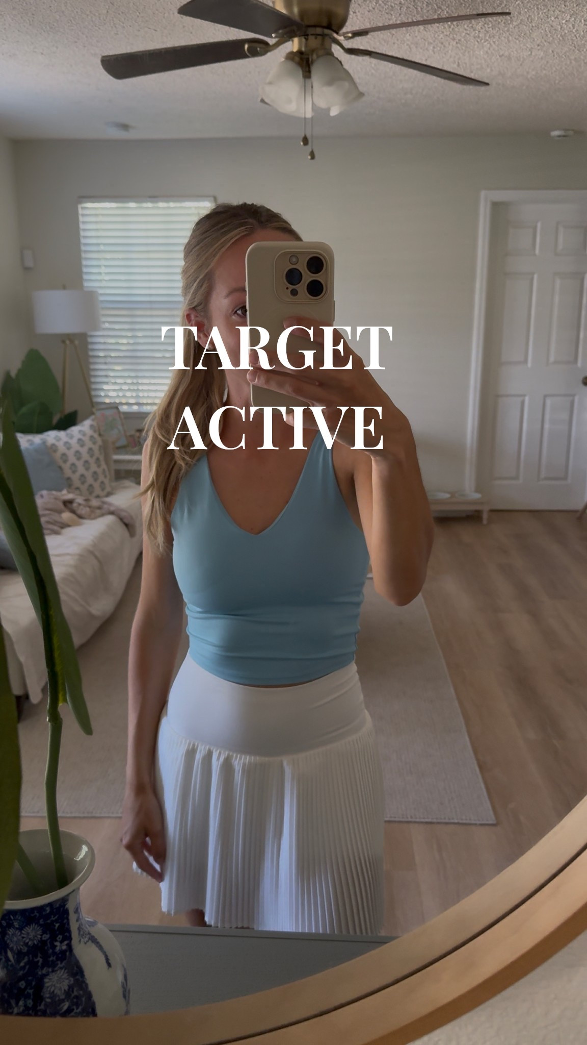 Target activewear!
Wearing XS in both top and skirt