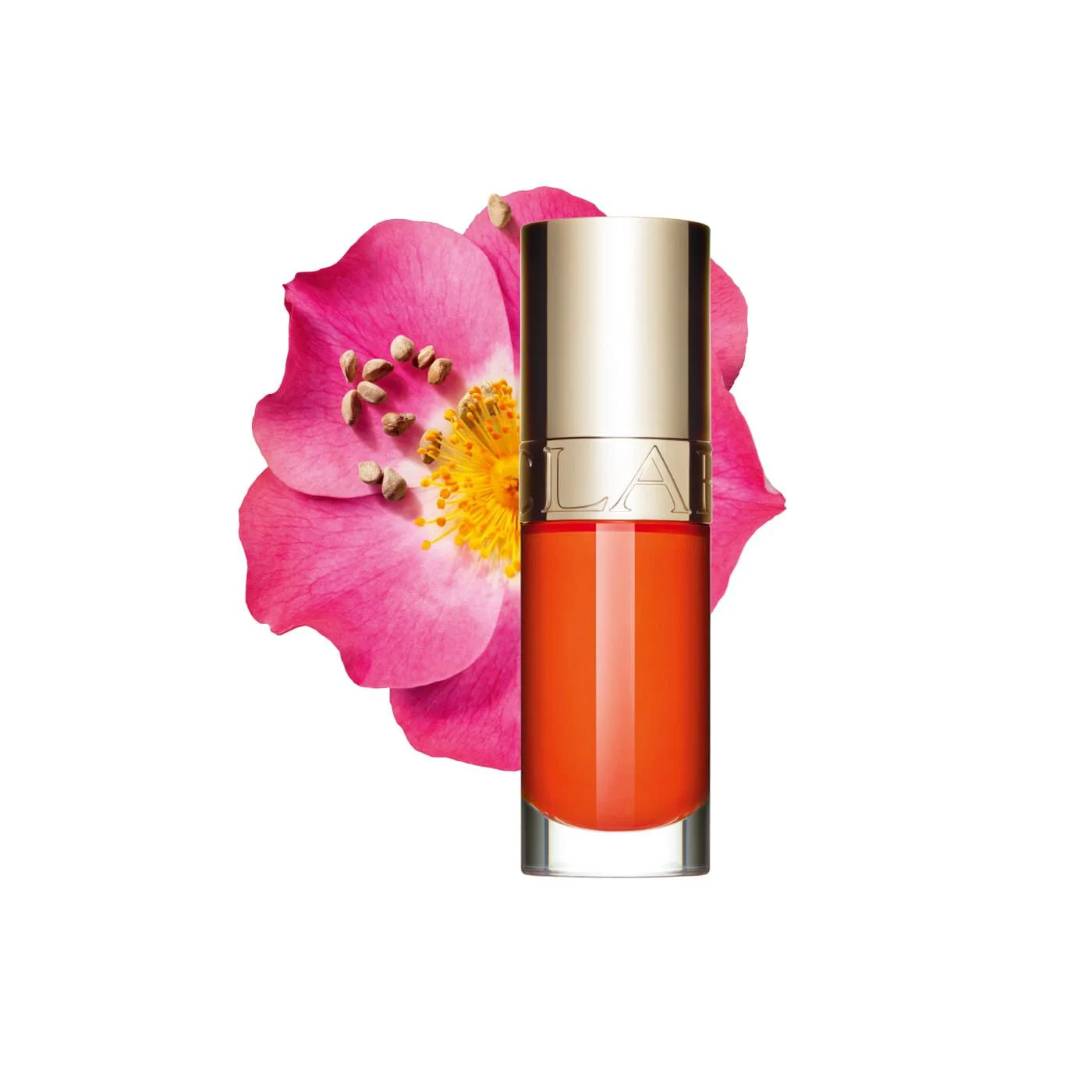 Clarins Lip Comfort Oil Power of Color - Hydrating + Plumping Lip Oil 0.2 Oz. - 22 daring orange | Clarins USA