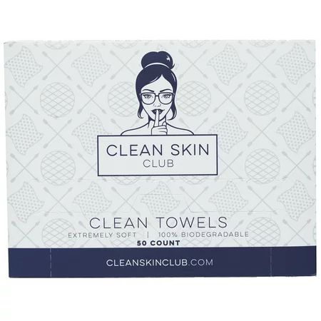 Clean Skin Club - Clean Towels XL World's 1ST Biodegradable Face Towel Disposable Makeup Removing Wi | Walmart (US)