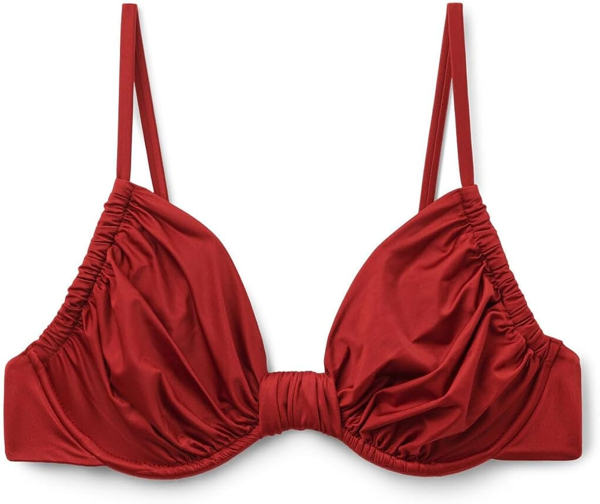 CALZEDONIA Shiny Satin Balconette Swimsuit Top | Amazon (US)