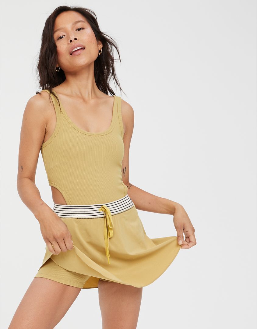 OFFLINE By Aerie Ribbed Cut Out Dress | American Eagle Outfitters (US & CA)