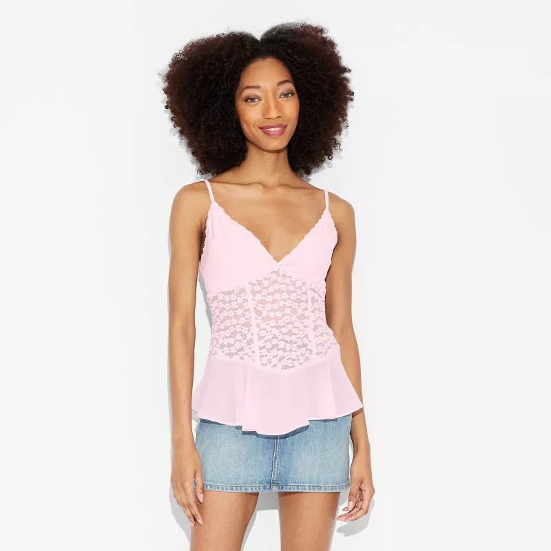 Women's Chiffon Peplum Tank Top - Wild Fable™ | Target