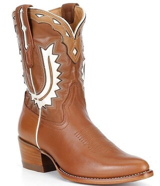 The Jolene Leather Mid Calf Western Boots | Dillard's