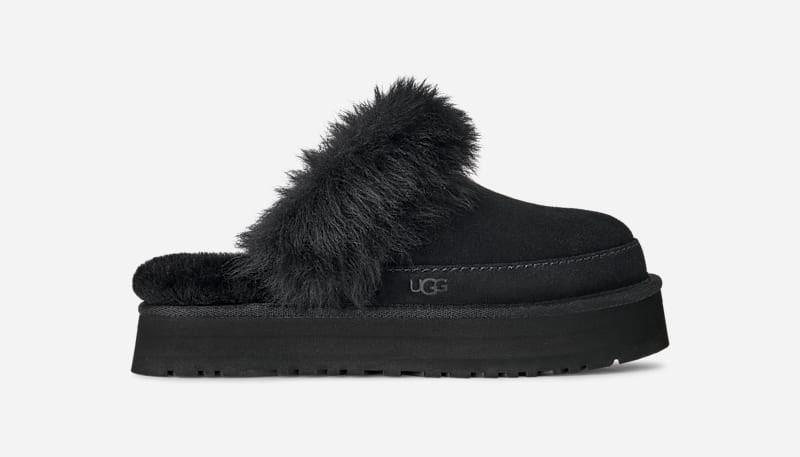 UGG® Women's Disquette Chalet Sheepskin Slippers in Black, Size 11 | UGG (US)