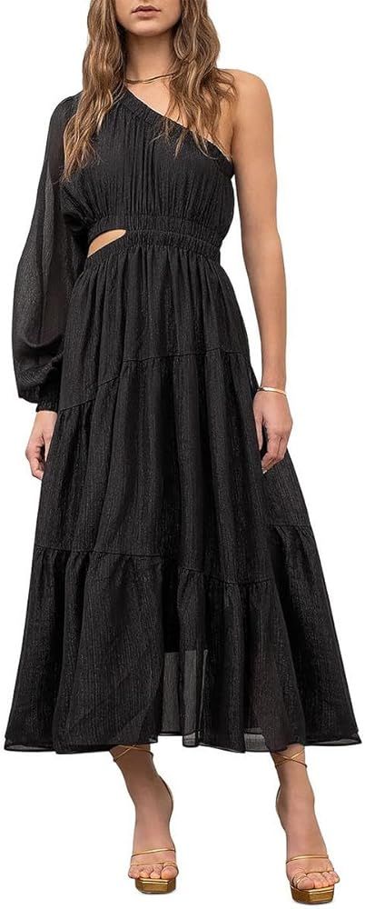 MOON RIVER Womens Tiered Polyester Maxi Dress | Amazon (US)