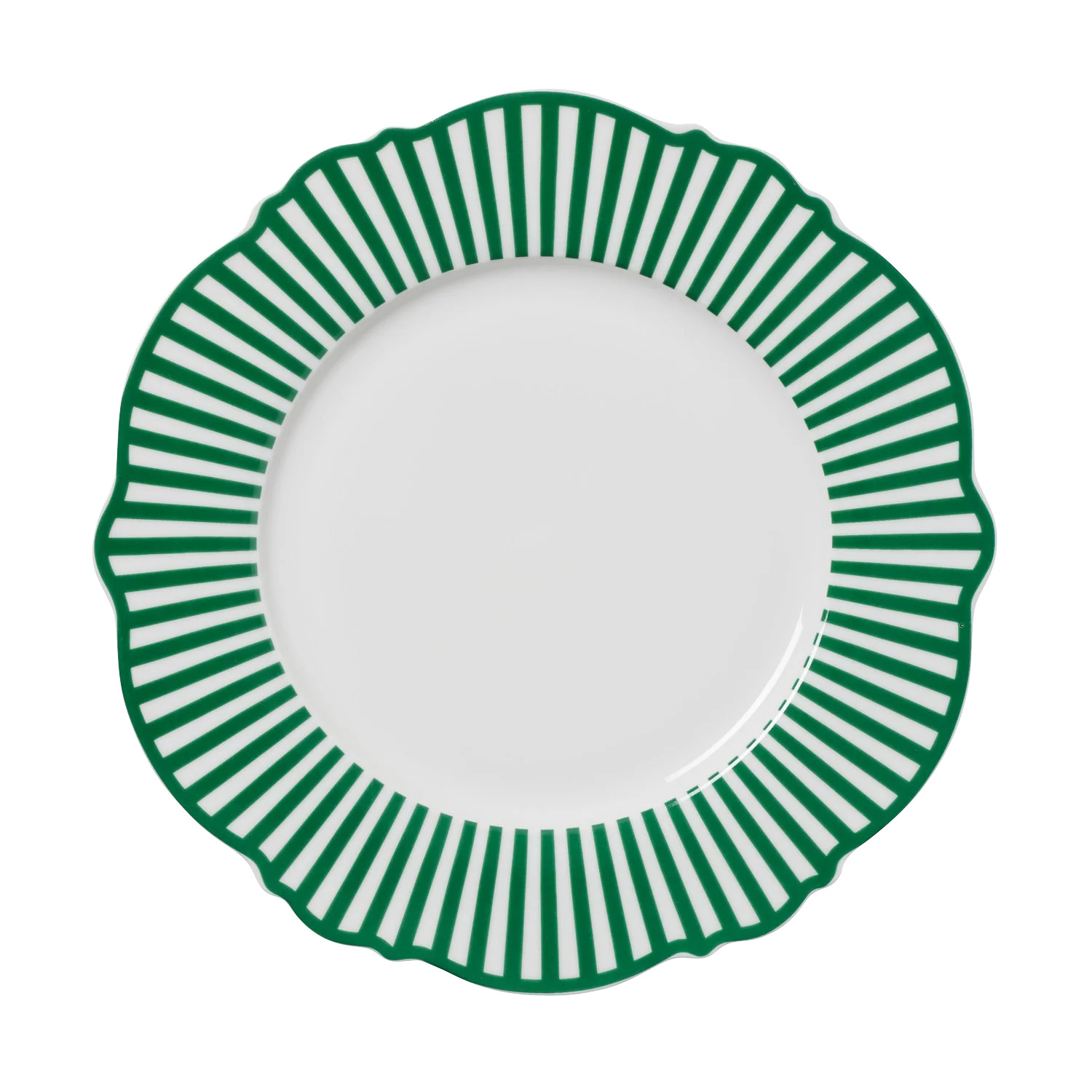 Forest Green Wave Dinner Plates - Set of 4 | In The Roundhouse