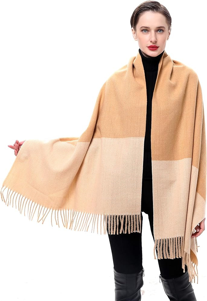 Womens Cashmere Shawls Wraps Winter Scarf Extra Large Lambswool Luxury Fashion Plaid Wedding Pash... | Amazon (US)