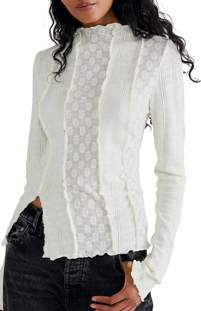 Lula Mock Neck Long Sleeve Knit Top | Nordstrom