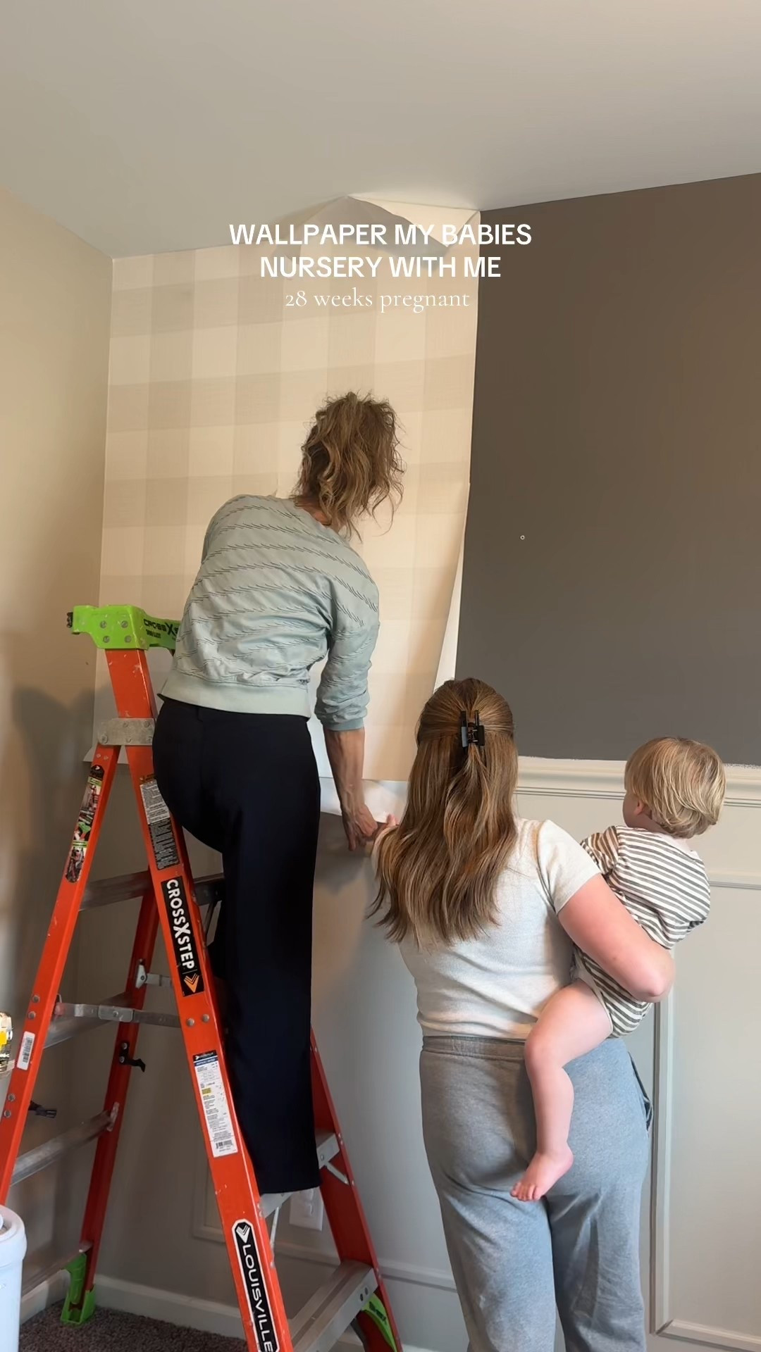 Wallpaper for boy nursery or toddler room! Purchased in the fog green color but it looks beige!!

#LTKHome #LTKBump #LTKBaby