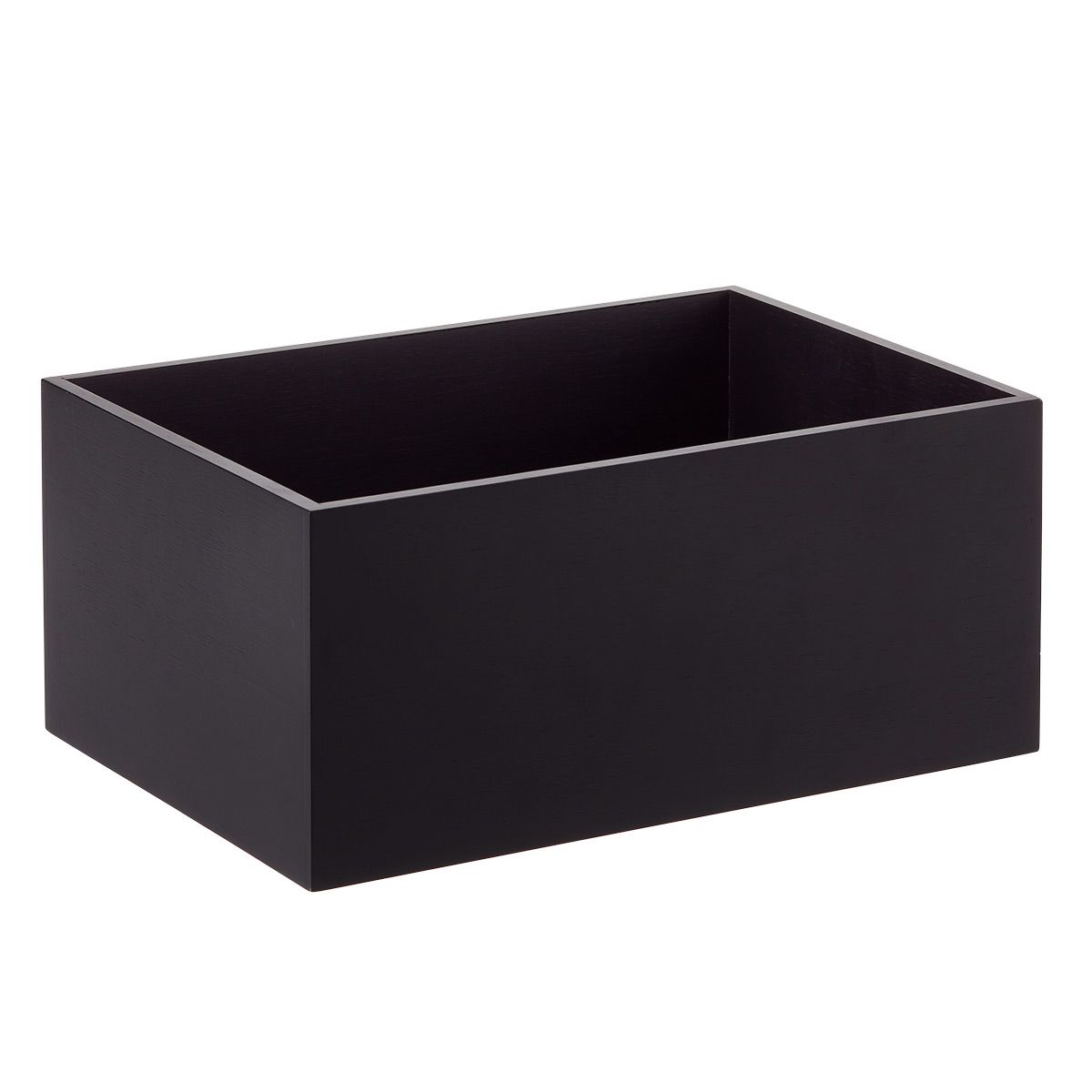 The Container Store Large Artisan Bamboo Bin Black | The Container Store
