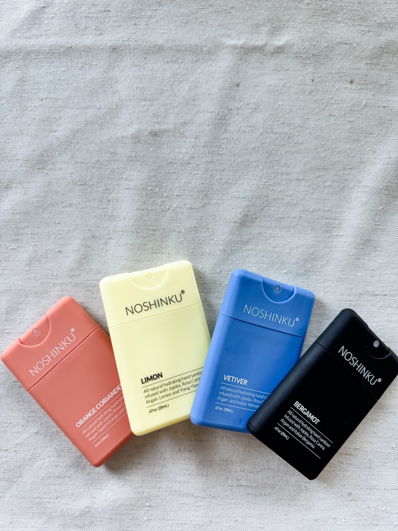 I found the absolute BEST pocket-sized hand sanitizer!! They smell INCREDIBLE and they are made with 100% natural fragrances -- free of artificial dyes, fragrances and harsh chemicals. PLUS they moisturize your hands when you use them so they feel like skincare every time you mist your hands. 

I also love that they are refillable and made with recycled plastic so they are sustainable and as good for the environment as they are good for my hands! 

These would make an amazing gift or stocking stuffer for anyone on your list!! 