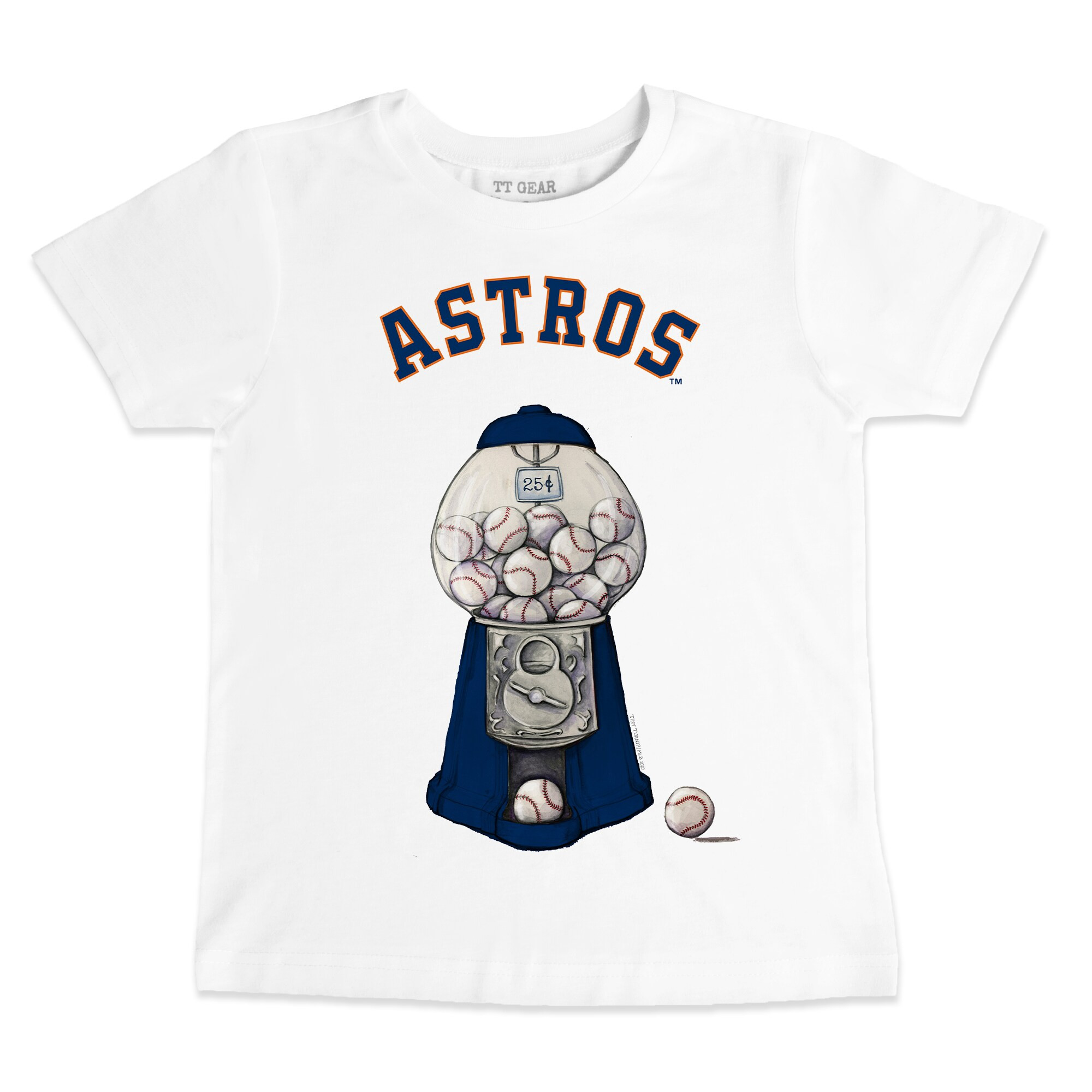 Houston Astros Tiny Turnip Toddler Gumball Machine T-Shirt - White | Fanatics