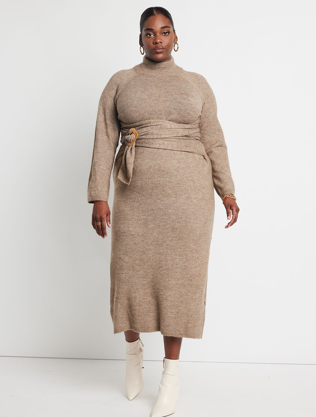 Belted Sweater Dress | Eloquii