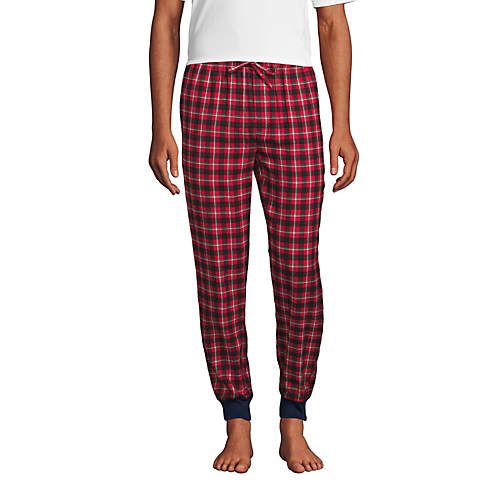 Men's Flannel Jogger Pajama Pants | Lands' End (US)