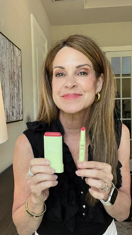 Get glowing skin with this blush stick and lip balm. These are infused with natural ingredients that nourish and hydrate your skin. I’m wearing the shade Ruby in both. They’re award winning, best sellers for a reason.
#beautyover50 #glowingskin #summermakeup

#LTKOver40 #LTKFindsUnder50 #LTKBeauty