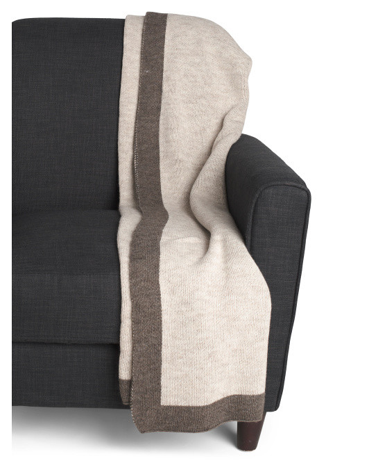 Made In Italy Frame Knit Throw | TJ Maxx