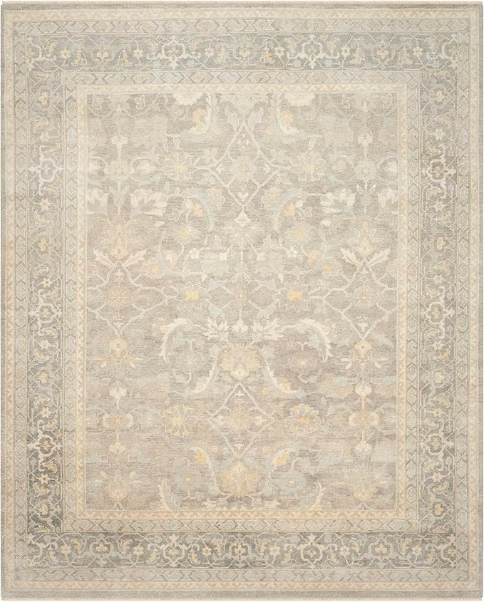 Safavieh Sultanabad Collection Area Rug - 8' x 10', Grey, Hand-Knotted Wool, Ideal for High Traff... | Amazon (US)