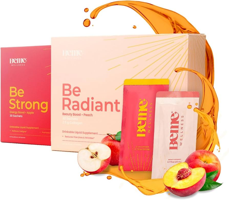 Beauty and Energy Duo: Be Radiant Liquid Collagen Peptides for Women and Men and Be Strong Natura... | Amazon (US)