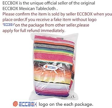Eccbox 84 X 59 Inch Large Mexican Serape Blanket with Assorted Bright Colors Mexican Tablecloth f... | Amazon (US)