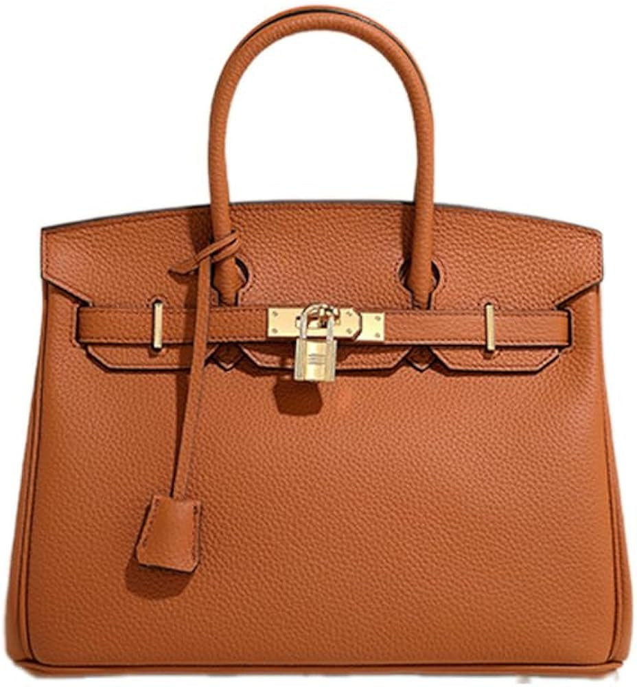 Women Top Handle Satchel Purse Shoulder Genuine Leather First Layer Cowhide Handbags Tote Bag,Cro... | Amazon (US)