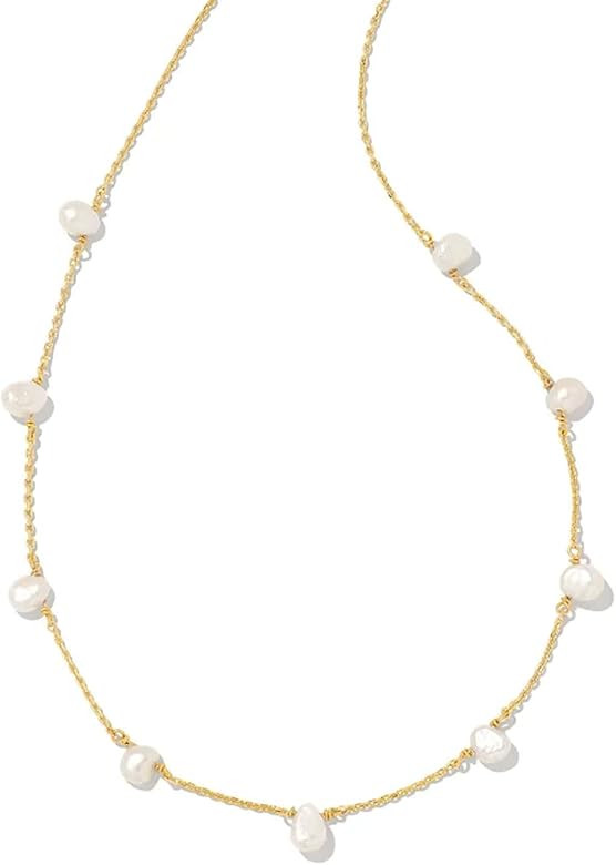 Kendra Scott Leighton 14k Gold-Plated Pearl Strand Necklace in White Pearl, Fashion Jewelry for W... | Amazon (US)