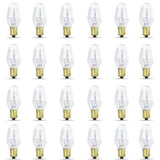 15-Watt C7 E12 Candelabra Base Dimmable Incandescent Candle Warmer Light Bulb Soft White 2700K (24-Pack) | The Home Depot