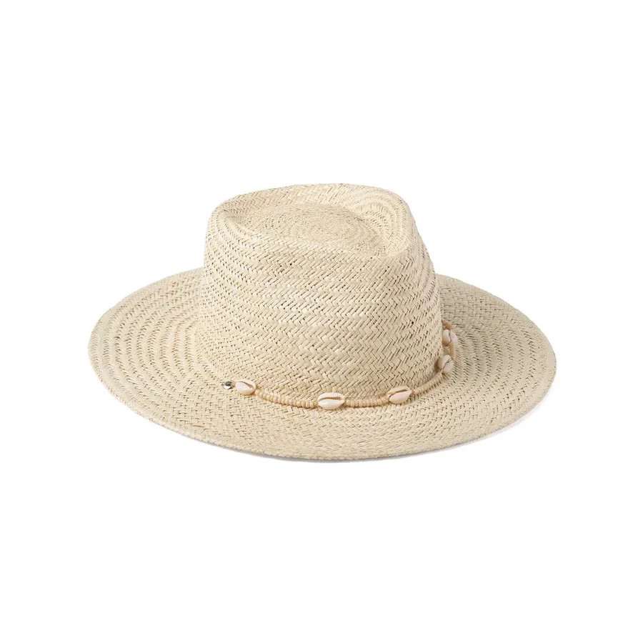 lack of color women's seashell straw hat | minnow