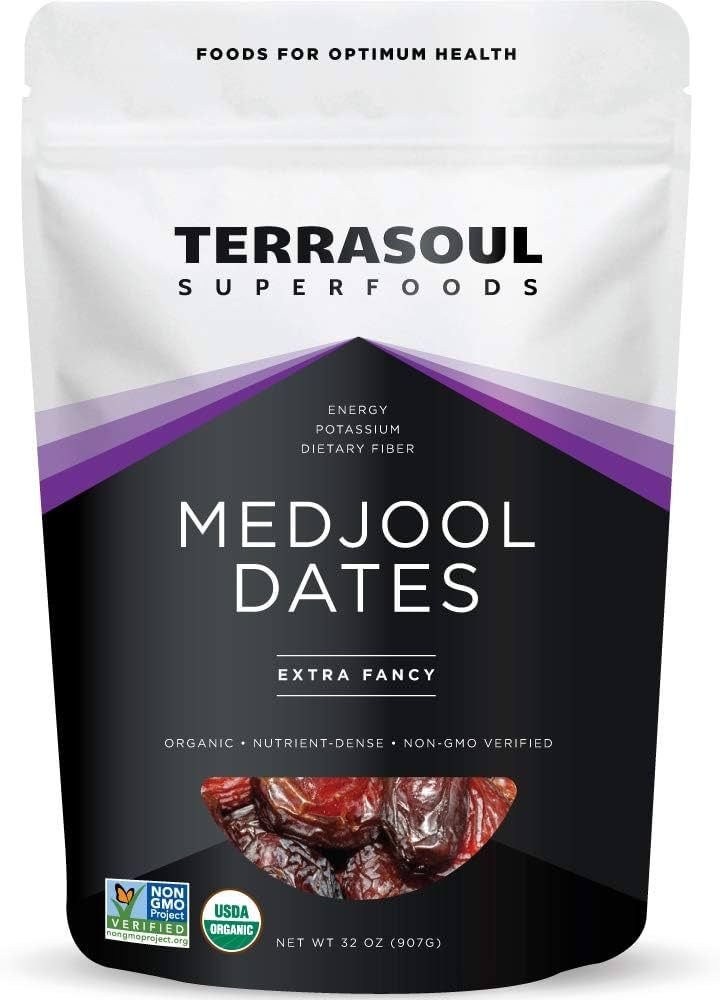 Terrasoul Superfoods Organic Medjool Dates, 2 Lbs - Soft Chewy Texture | Sweet Caramel Flavor | F... | Amazon (US)