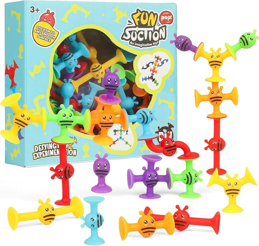 SULOLI Sucker Toys for Kids,38PCS Suction Cup Airplane Activities for Kids Window Travel Toys for... | Amazon (UK)