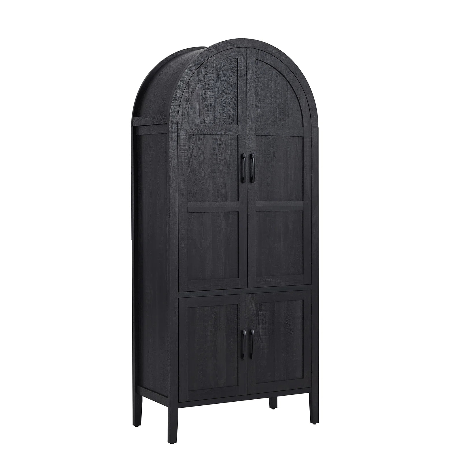 71 Inch Tall Arched Cabinet, 5-Tier Arched Kitchen Pantry Cabinet With Doors & Shelves | Wayfair North America