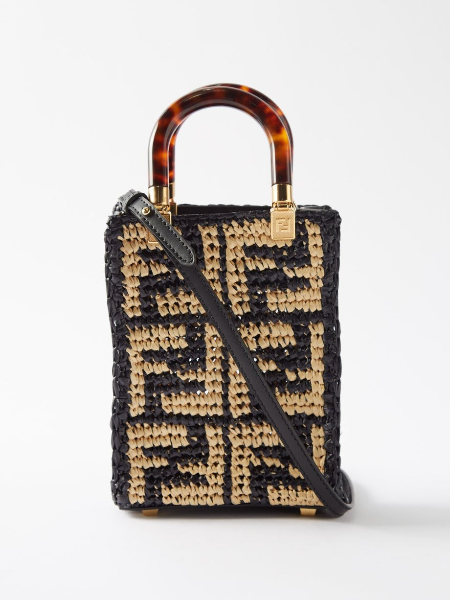 Sunshine mini raffia cross-body bag | Fendi | Matches (US)