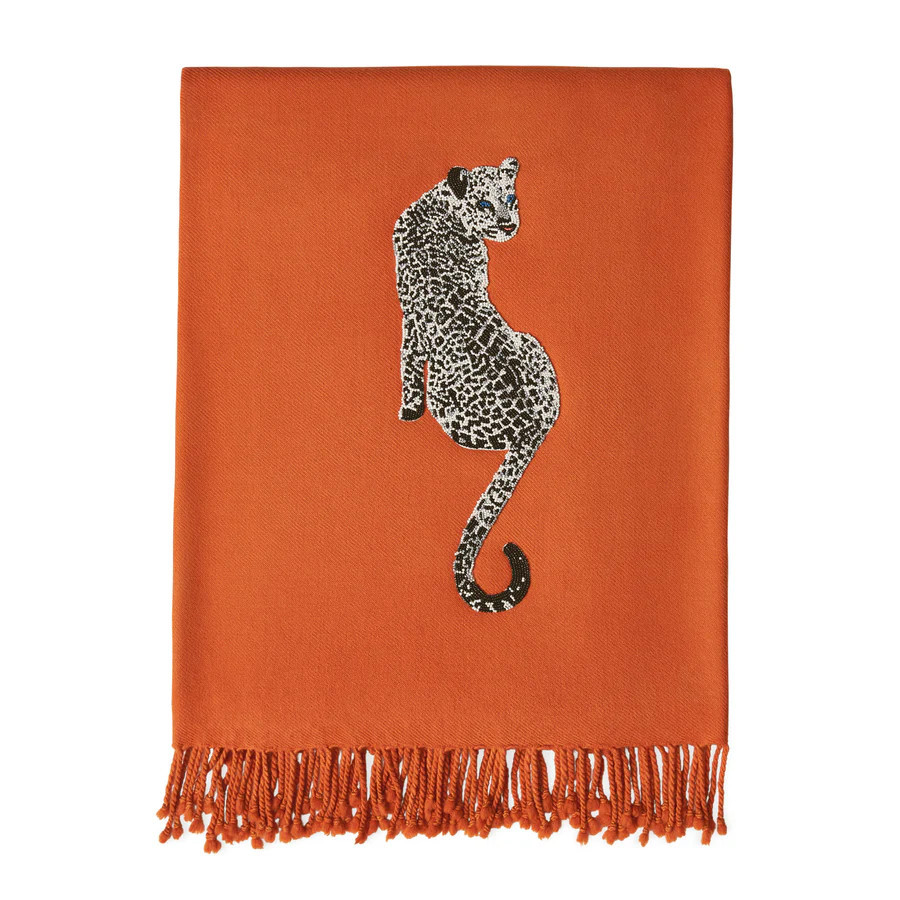 Leopard Embellished Throw | Jonathan Adler US