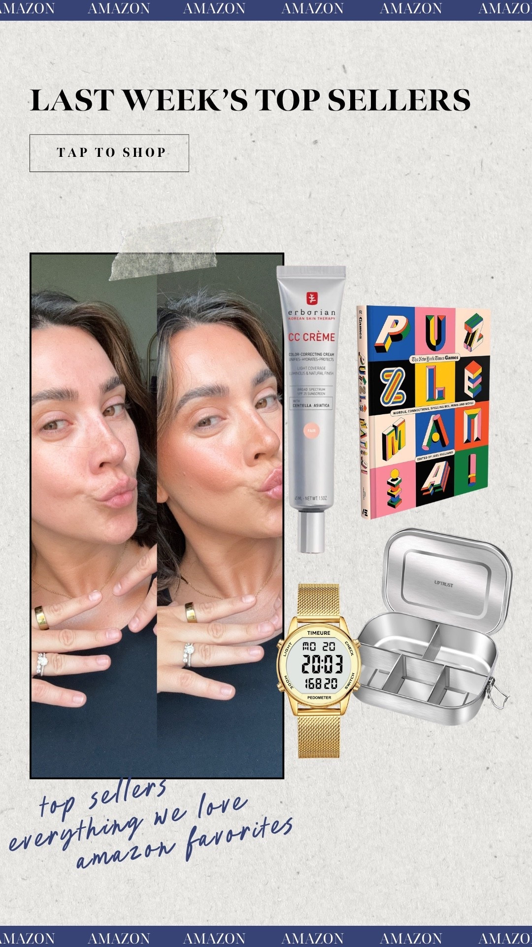 Last weeks top Amazon sellers! Color adapting cc cream with spf, puzzle book, pedometer watch, and stainless steel kids lunchbox!

#LTKSeasonal #LTKSaleAlert #LTKBeauty