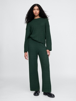 CashSoft Cable-Knit Sweater Pants | Gap (CA)