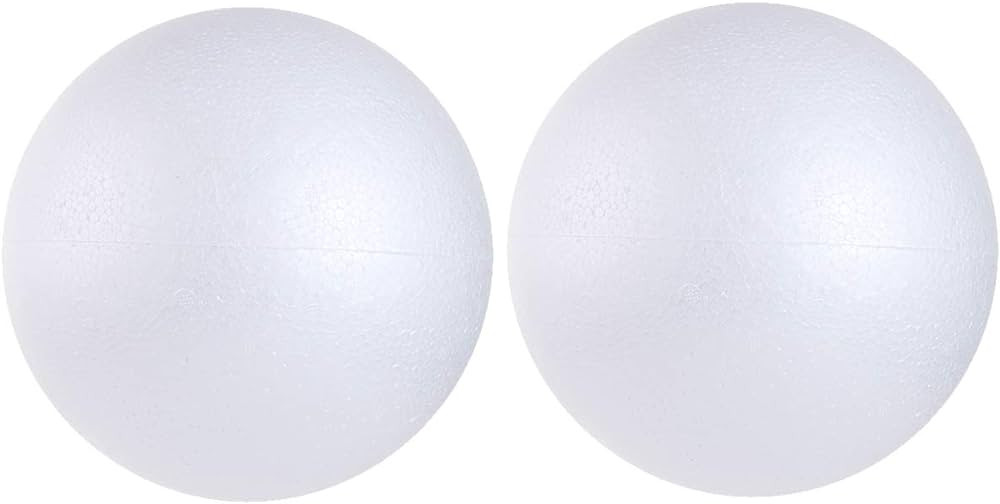 2PCS 7.9 Inch White Foam Balls Polystyrene Craft Balls Foam Balls for Art, Craft, Household, Scho... | Amazon (US)