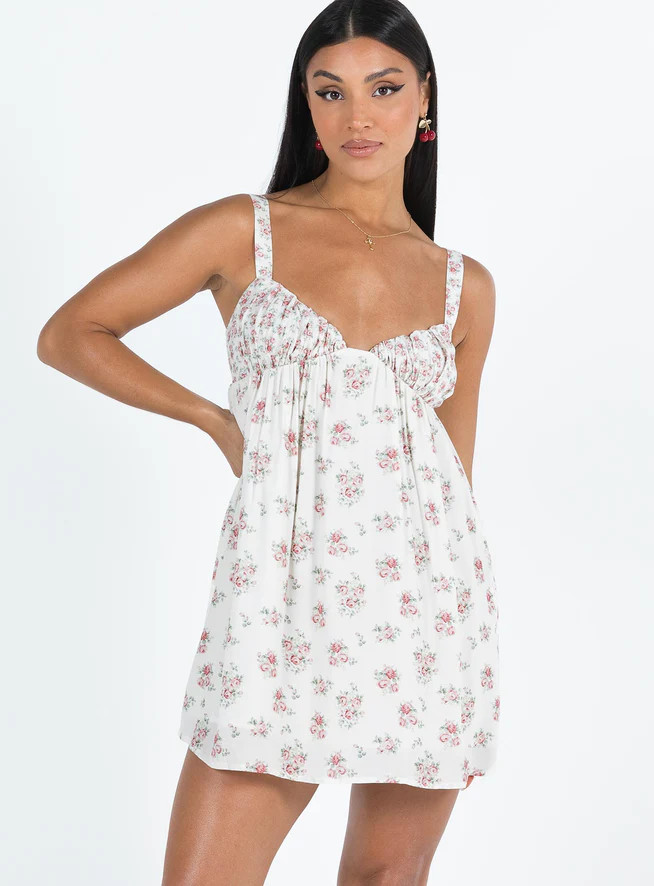Vance Mini Dress Pink / Floral | Princess Polly US